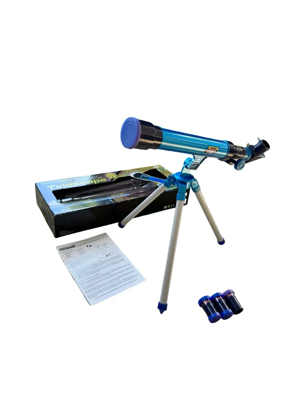 Jr. Science Explorer Telescope 20x 30x 40x Magnification Tripod Age 10 STEM Toys